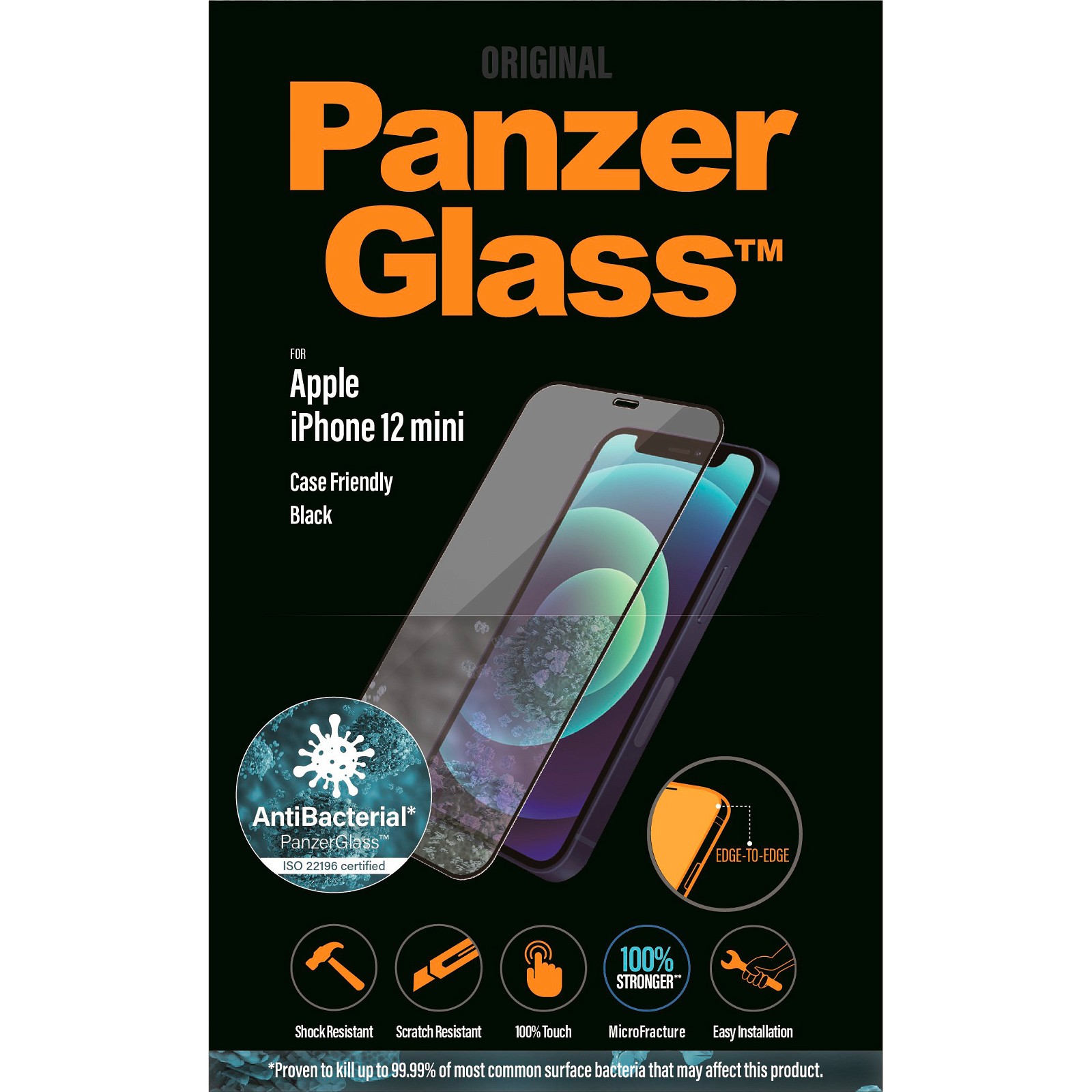 PanzerGlass Case Friendly beskyttelsesglas t/iPhone 12 mini