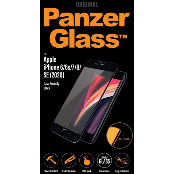 PanzerGlass Case Friendly beskyttelsesglas t/iPhone SE (2020)/6/7/8