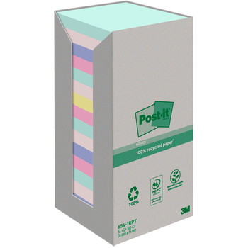 Post-it 654-1RPT notes 76x76mm flerfarvet