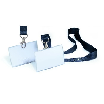 Durable Click Fold navneskilt m/tekstilhalsbånd 54x90mm