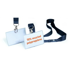Durable Click Fold navneskilt m/tekstilhalsbånd 54x90mm