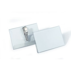 Durable navneskilt tværformat m/klemme 54x90mm 25stk