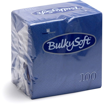 BulkySoft servietter 24x24cm blå 100stk