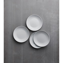 Aida Relief dybe tallerkner Ø22cm hvid 4stk