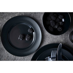 Aida Groovy middagstallerkner Ø27cm sort 12stk