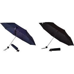 Taskeparaply m/strop Ø95cm sort/blå