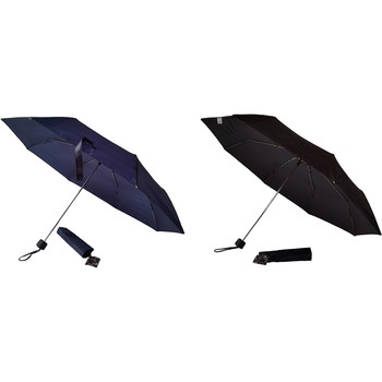 Taskeparaply m/strop Ø95cm sort/blå