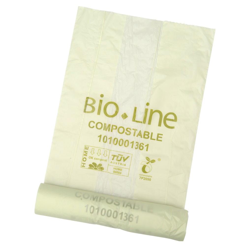 Bio-Line affaldsposer 45x45cm 15L rl/50stk 12my grøn