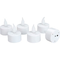 LED fyrfadslys Ø4x4,5cm hvid 12stk
