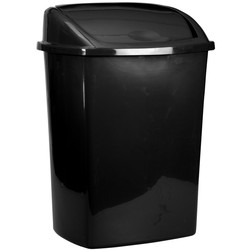 Affaldsspand med svinglåg 26L sort