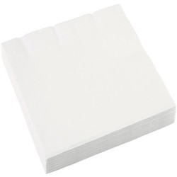 Gastro servietter 3-lags 24x24cm hvid 70stk