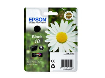 Epson 18 5,2ml blækpatron sort