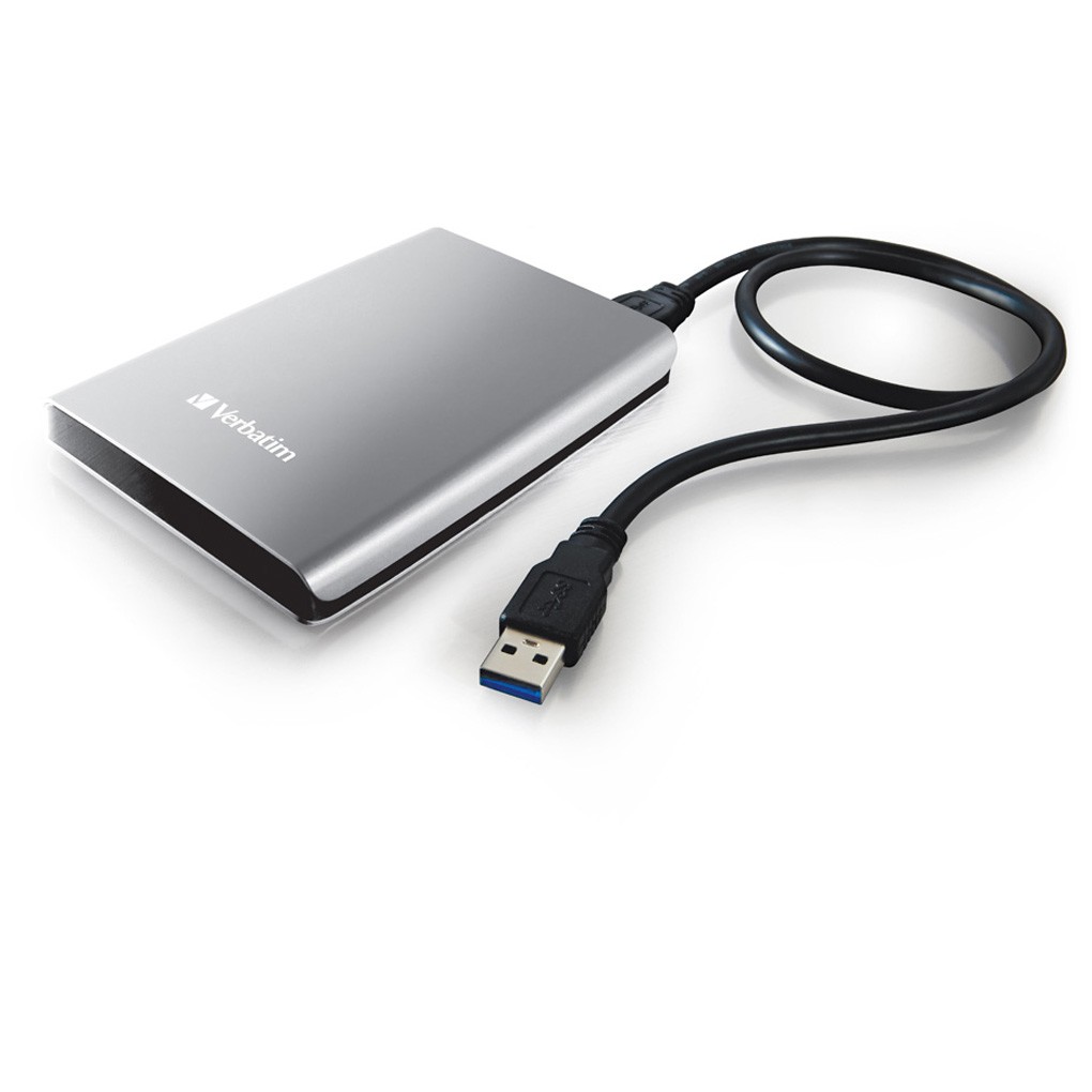 Harddisk Verbatim bærbar 1TB 2.5" Store N Go USB 3.0 Sølv 