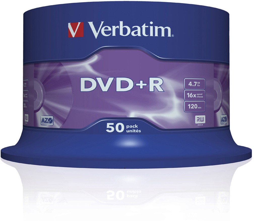 DVD+R 120min Verbatim 4,7GB 16X spindel pk/50 