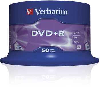 Verbatim 4,7GB 16X DVD+R spindel 50stk