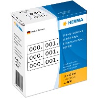 Herma etiket numre 0-999 sort/hvid