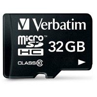 Verbatim 32GB memory card microSDHC + adapter 