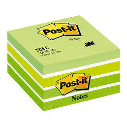 Post-it 2028G kubusnotes 76x76mm grøn