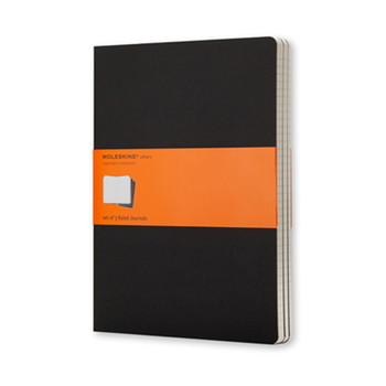 Moleskine Cahier XL notesbog sort 3stk