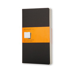 Moleskine Cahier L notesbog sort 3stk