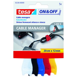 Tesa kabel velcrotape flerfarvet