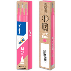 Pilot Frixion Clicker refill 0,7mm pink pk. m/3 stk