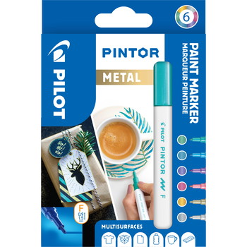 Pilot Pintor Metal markere 6 farver