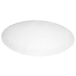 Fadpapir 33x50cm oval præget hvid 500stk