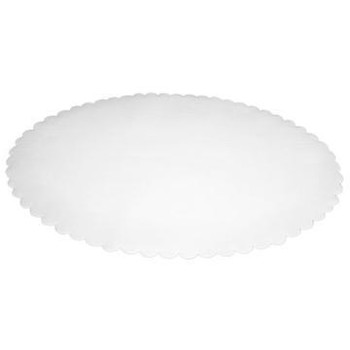 Fadpapir 33x50cm oval præget hvid 500stk