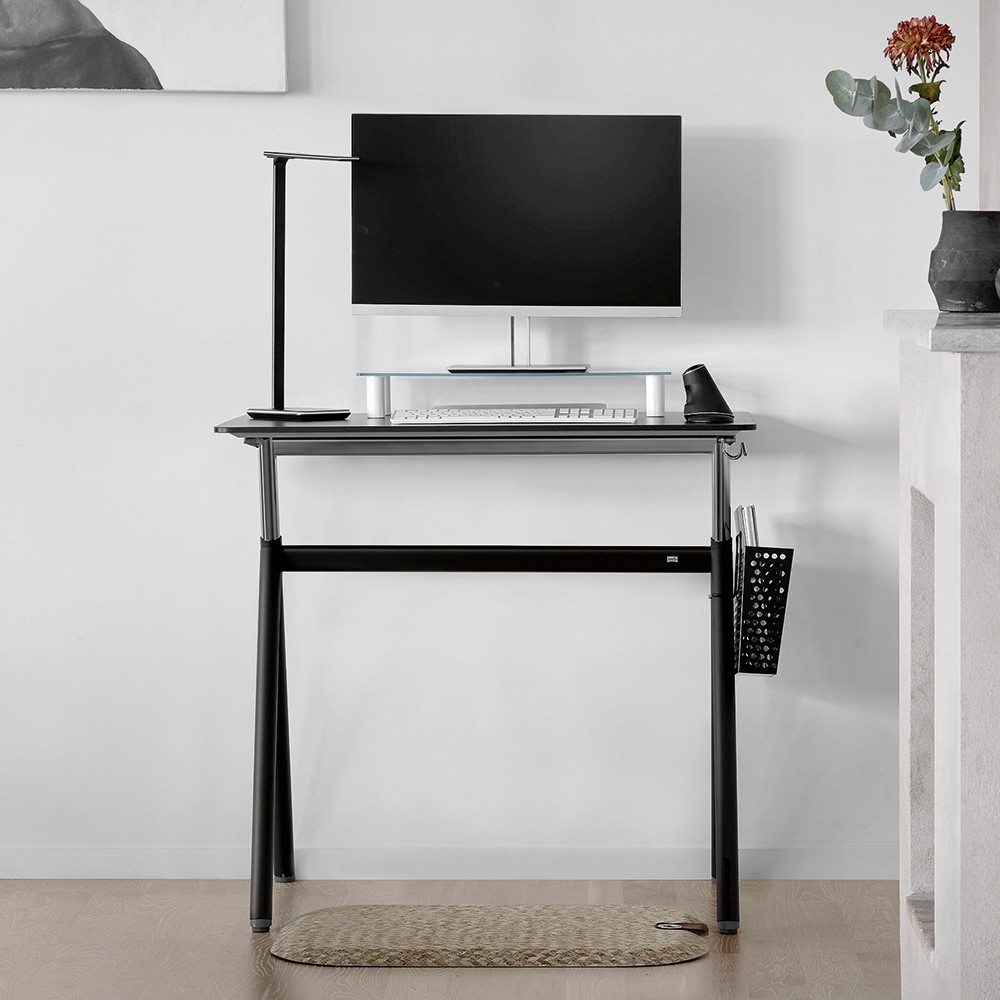 StandUp Desk manuelt hæve-sænkebord 62x96 cm sort