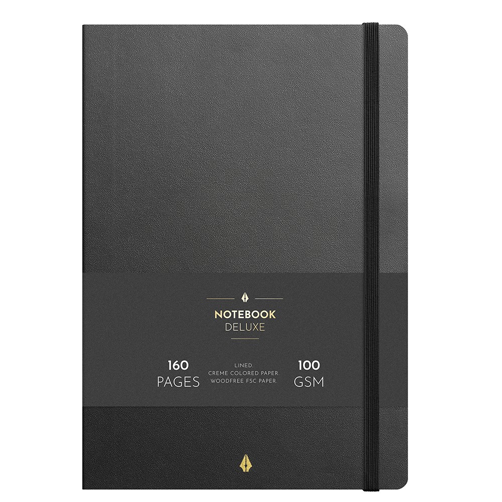 Burde Notebook Deluxe notesbog sort