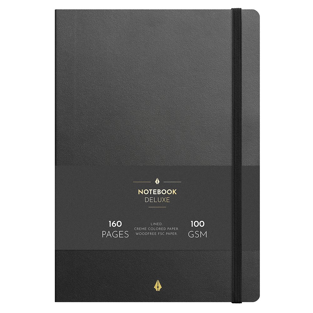 Burde Notebook Deluxe notesbog sort