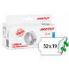 Meto aftagelige prisetiketter 19x32mm hvid