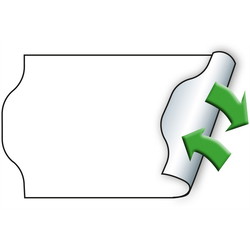 Meto aftagelige prisetiketter 19x32mm hvid