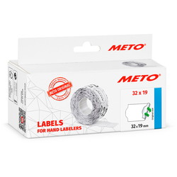 Meto aftagelige prisetiketter 19x32mm hvid