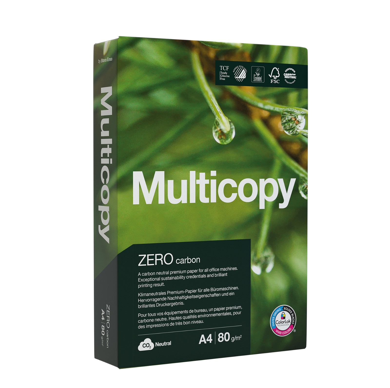 Multicopy Zero A4 80g kopipapir 500ark