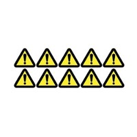 Advarselsskilt 50mm 'Advarsel' trekant gul