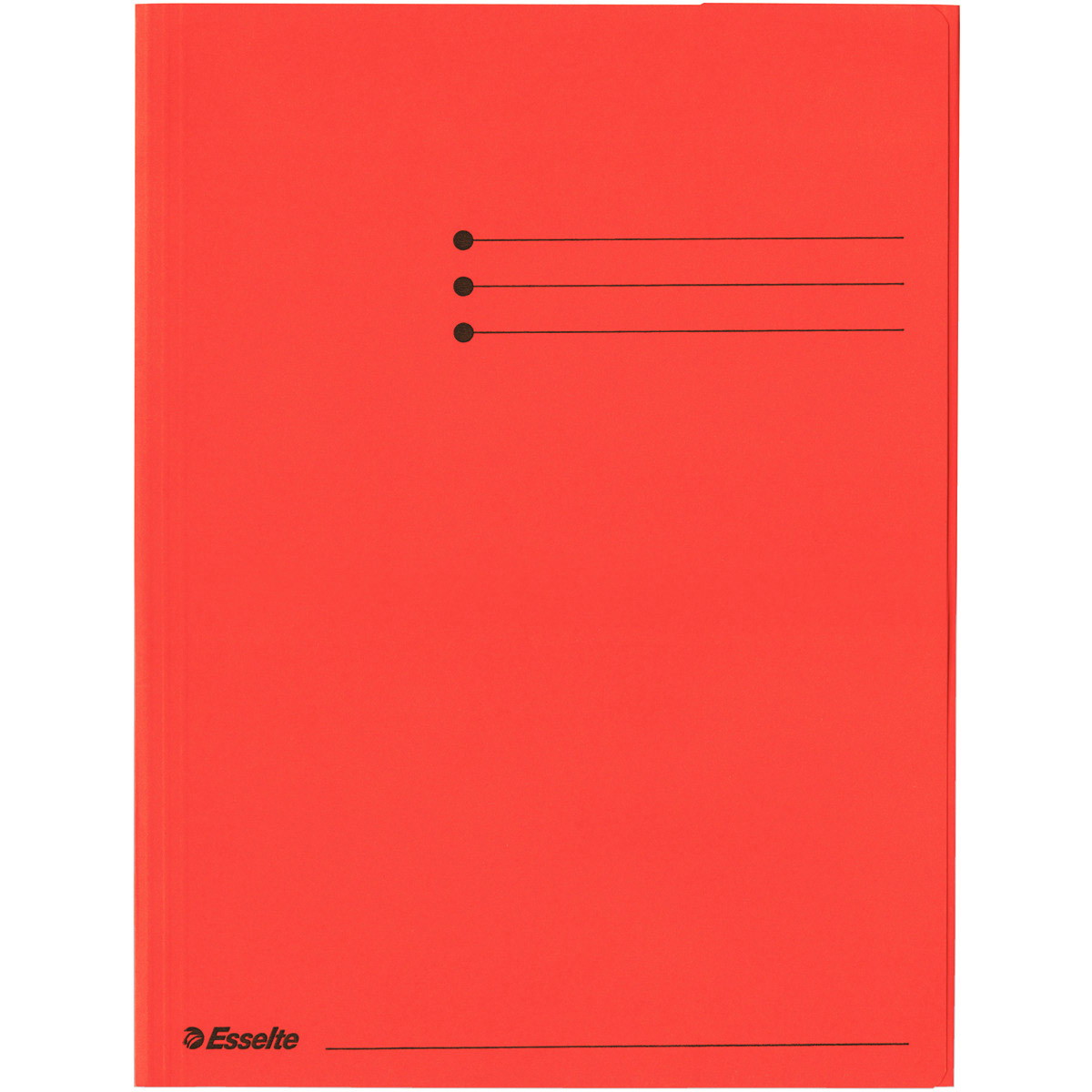Esselte A4 kartonmappe 3 klapper rød 