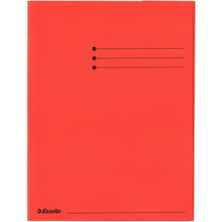 Esselte A4 kartonmappe 3 klapper rød 