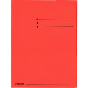 Esselte A4 kartonmappe 3 klapper rød 