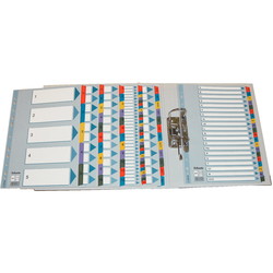 Esselte Mylar A4 register 1-31 farvede faner 