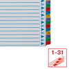 Esselte Mylar A4 register 1-31 farvede faner 