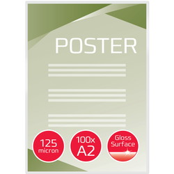 GBC A2 lamineringslomme 125mic klar 100ark