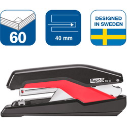 Rapid SO60 Omnipress hæftemaskine sort/rød