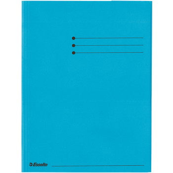 Esselte A4 klapmappe 3 klapper blå 