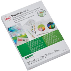 GBC A4 lamineringsomslag 250mic klar 50ark