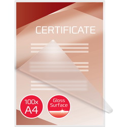 GBC A4 lamineringsomslag 250mic klar 50ark