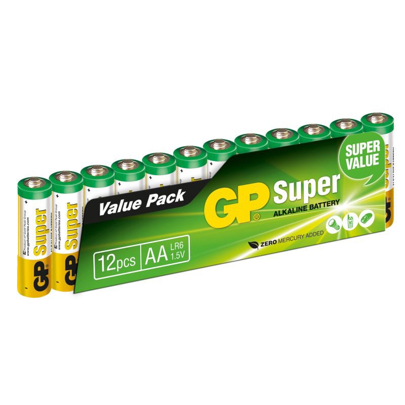 Batteri GP Alkaline AA pk/12 MN 1500 1,5V LR6 
