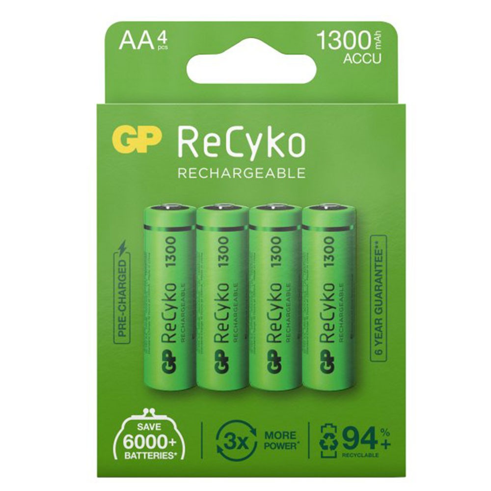 Batteri GP ReCyko AA pk/4 Opladeligt NiMH 1300mAh 