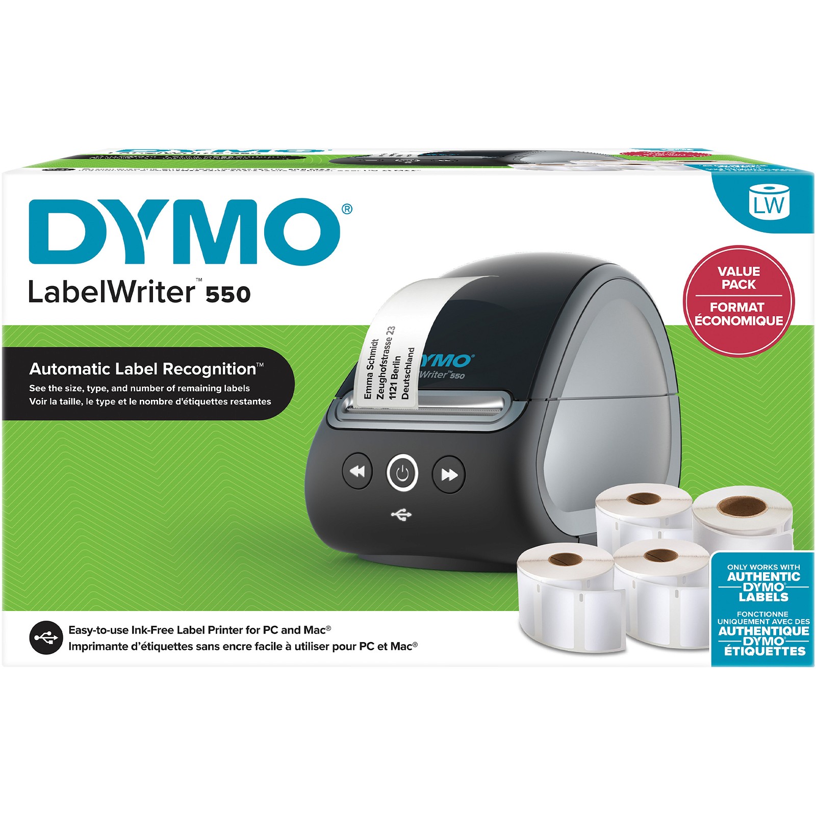 Dymo 550 labelprinter valuepack